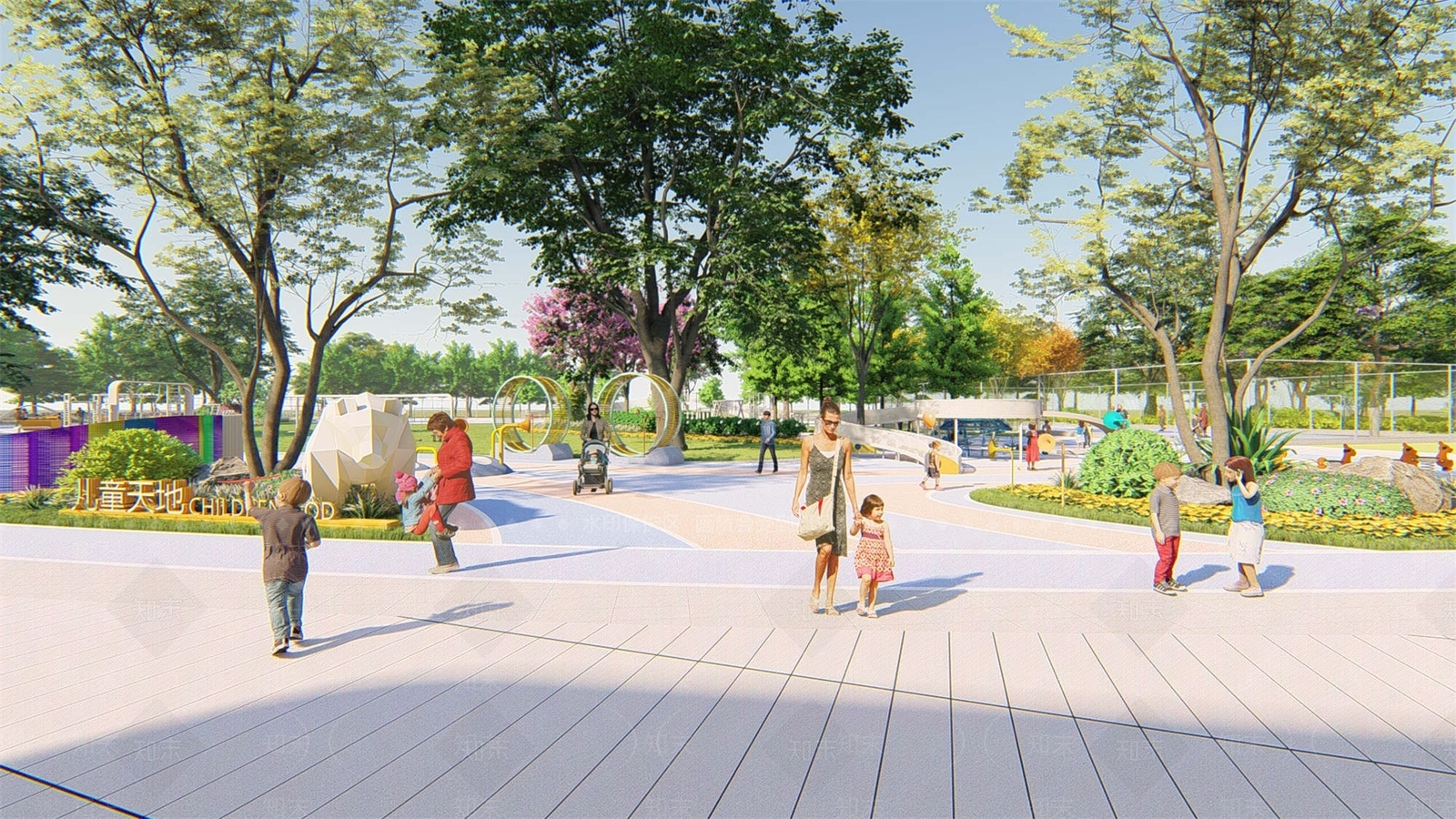 现代景观公园SU模型下载【ID:1189519514】