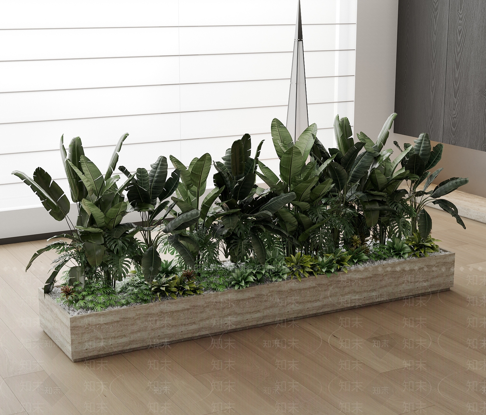 现代意式室内景观3D模型下载【ID:1189523597】