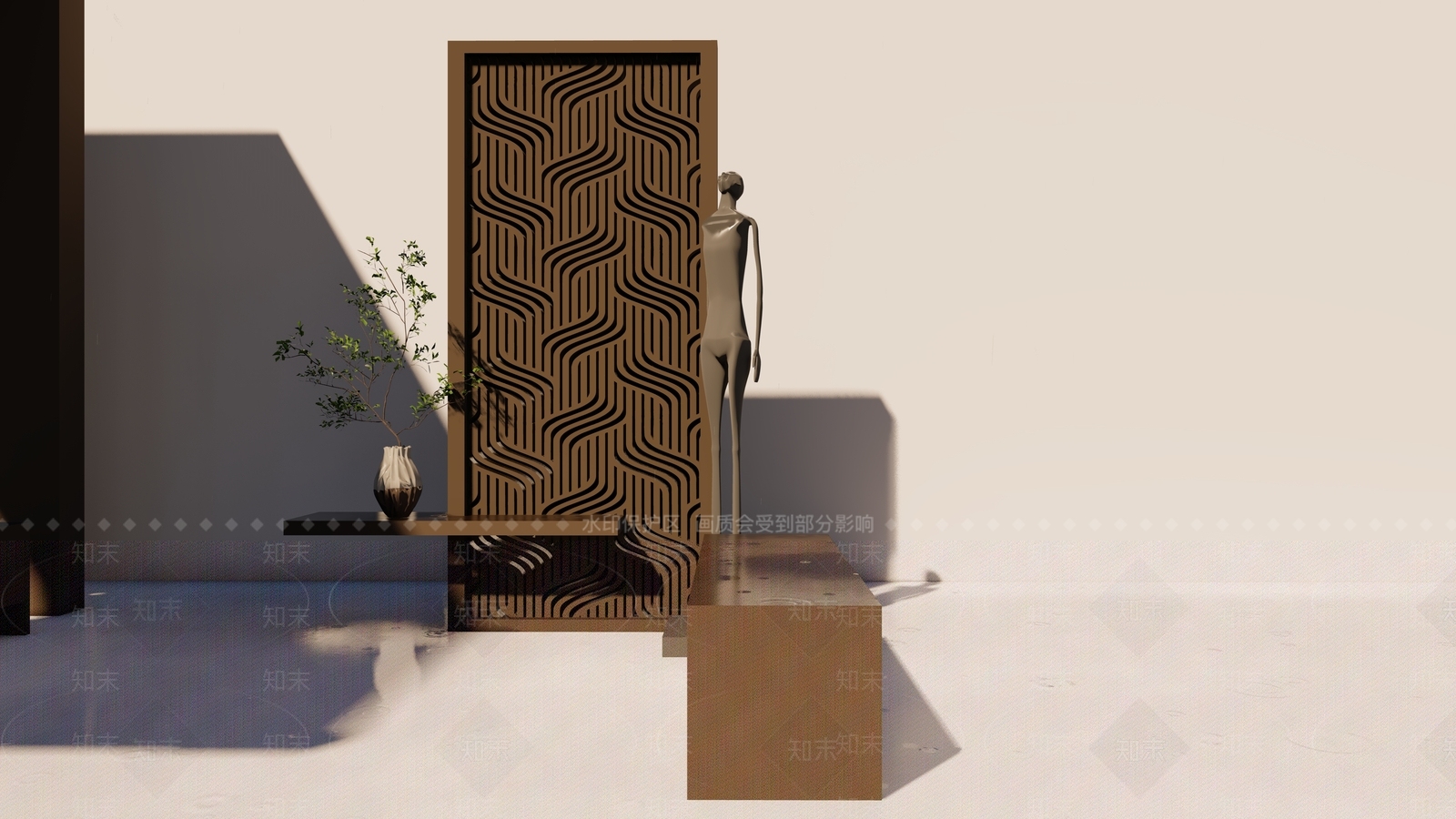 现代别墅庭院SU模型下载【ID:1189762401】