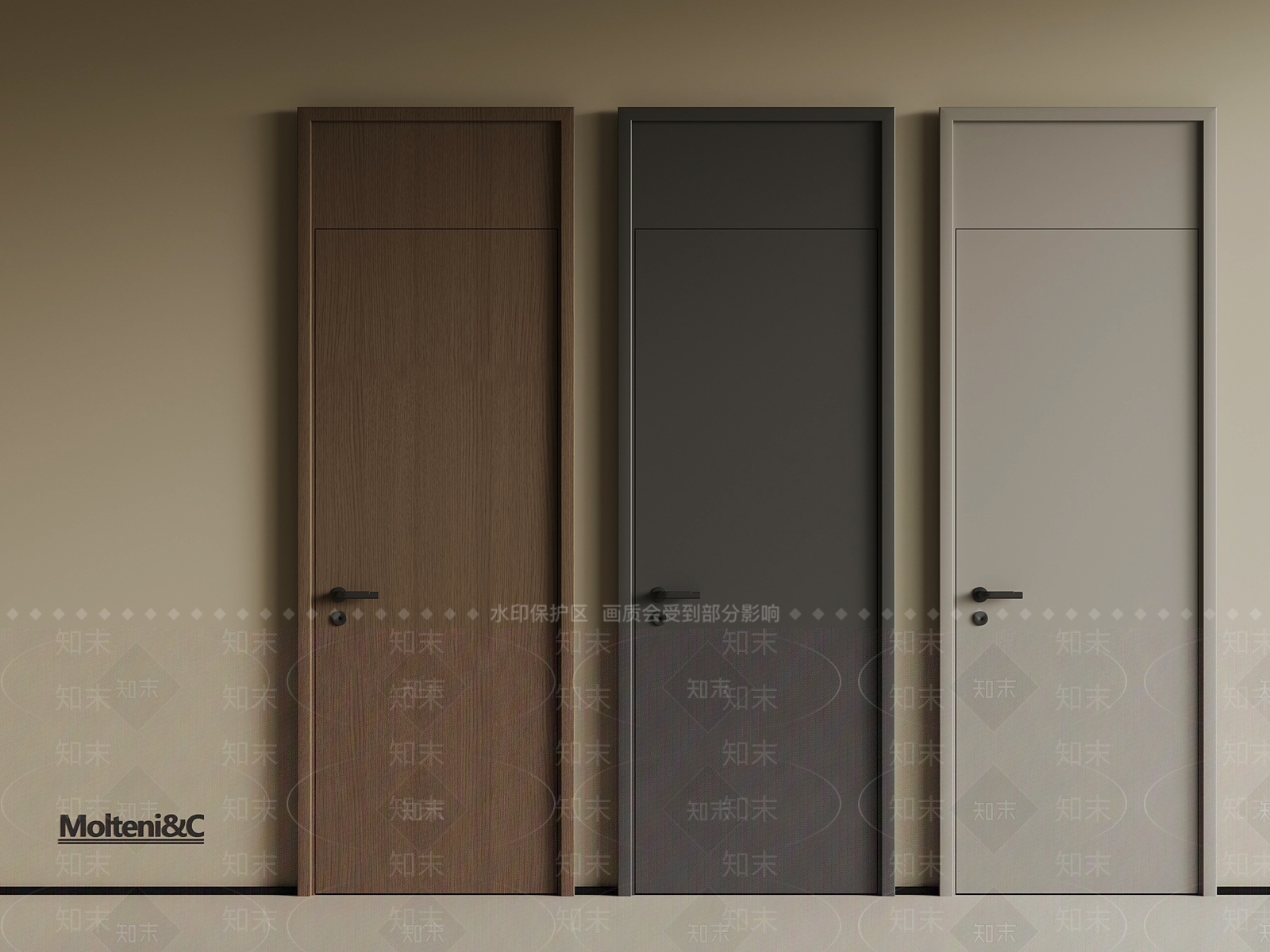 现代单开门3D模型下载【ID:1189527198】