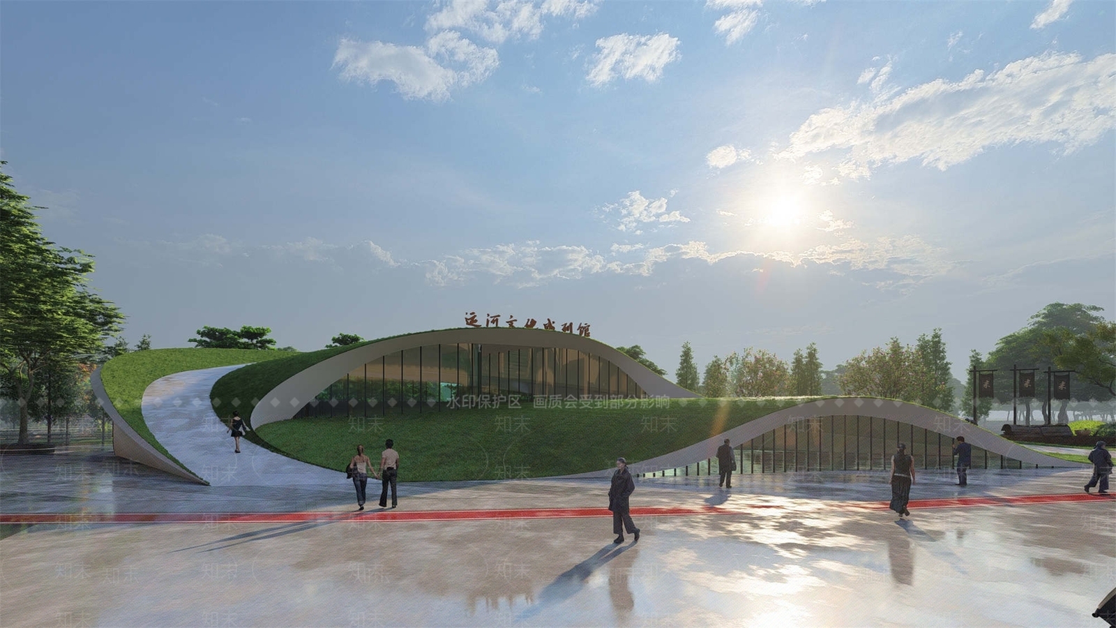 现代景观公园SU模型下载【ID:1189857485】