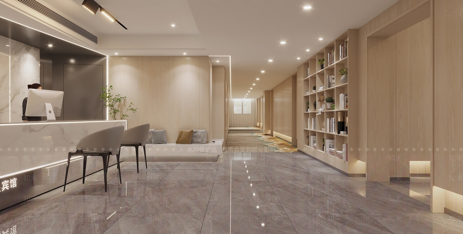 现代简约酒店3D模型下载【ID:1189533588】