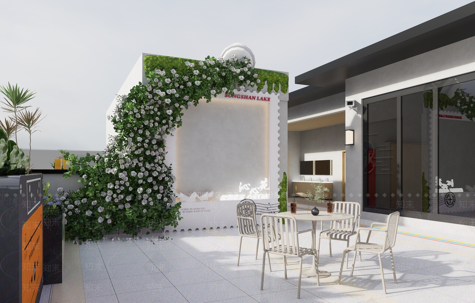 现代屋顶花园SU模型下载【ID:1189532342】