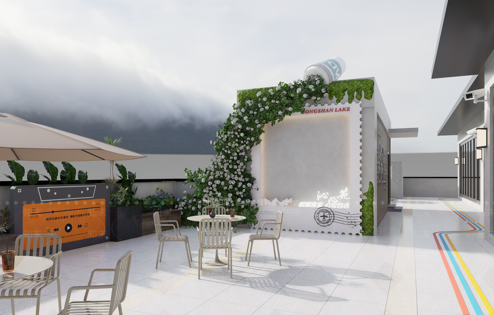 现代屋顶花园SU模型下载【ID:1189532342】