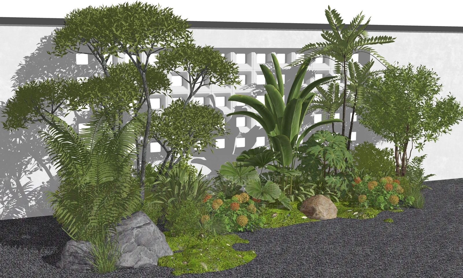 植物组合SU模型下载【ID:1189533225】