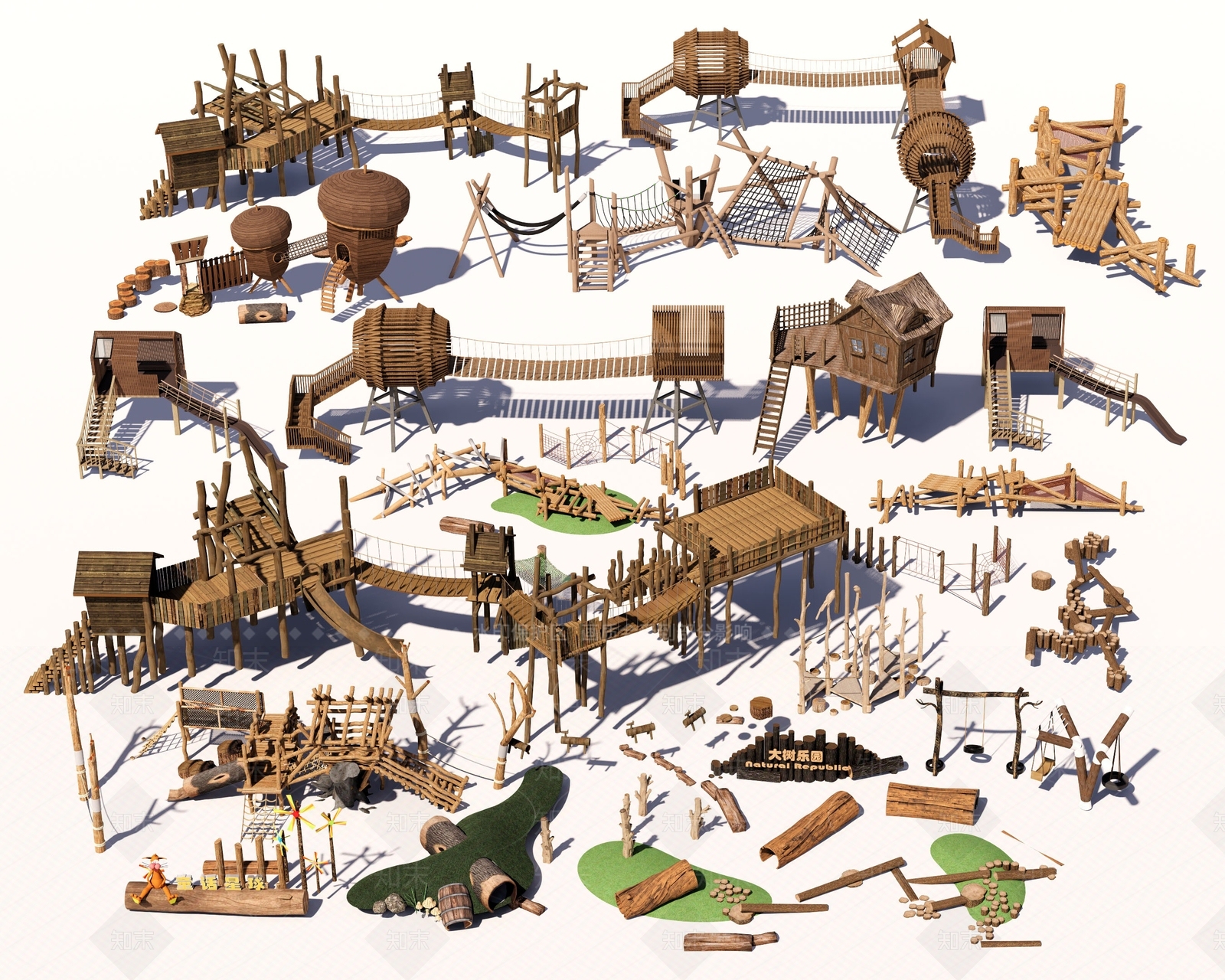 儿童器材组合SU模型下载【ID:1189534305】