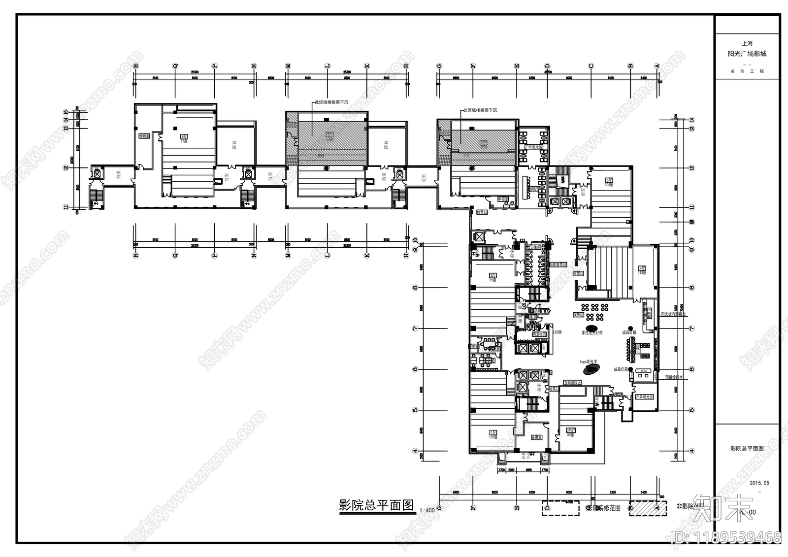 现代其他商业空间cad施工图下载【ID:1189539468】