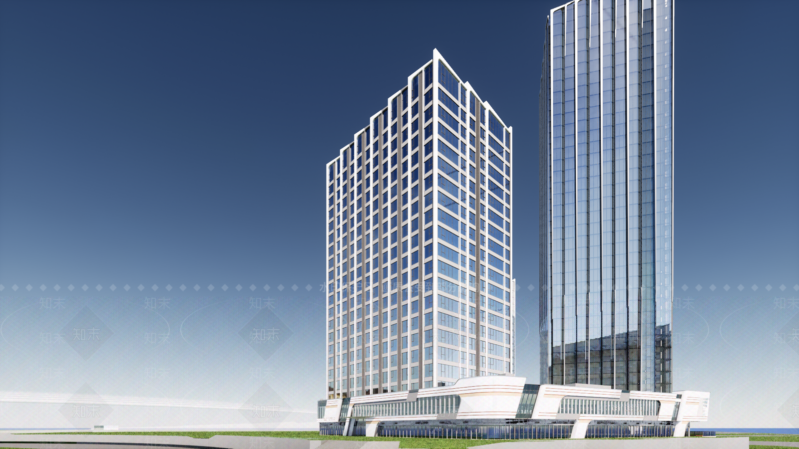 现代商场建筑SU模型下载【ID:1189542024】