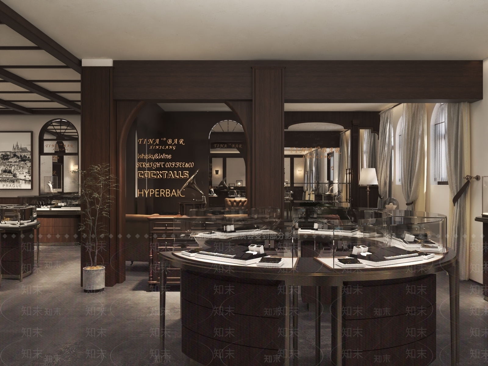 美式复古珠宝店3D模型下载【ID:1189542460】