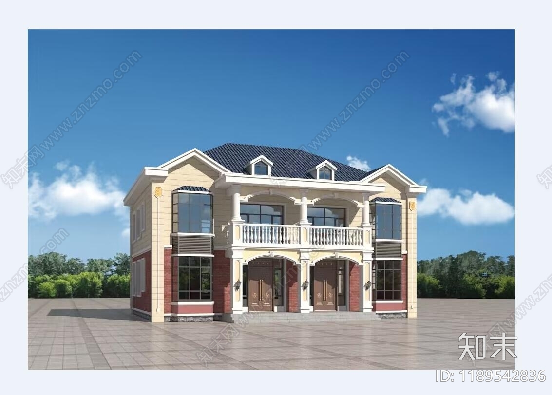 欧式别墅建筑施工图下载【ID:1189542836】