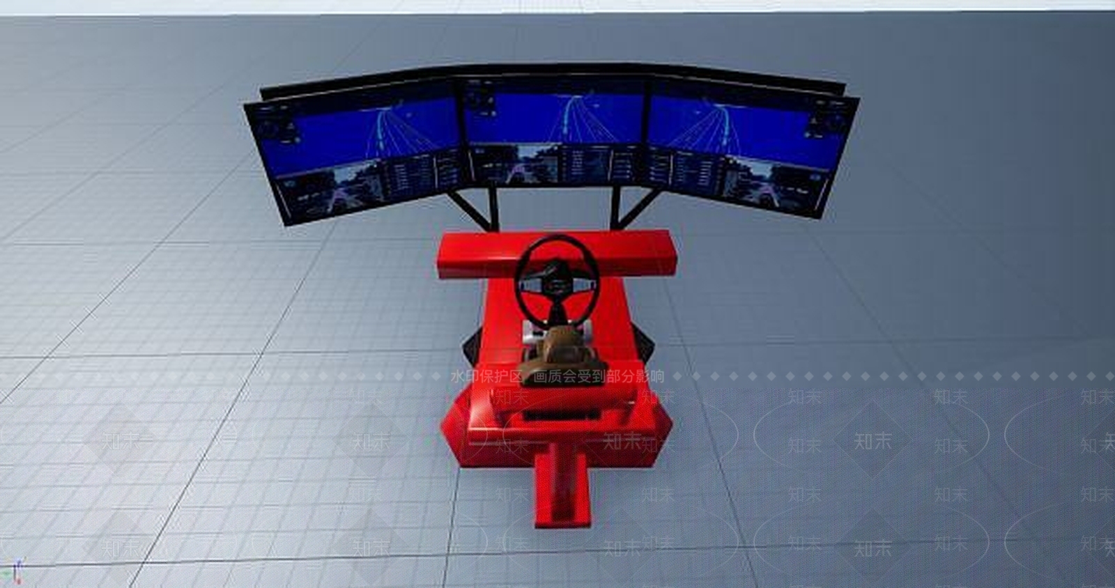现代六自由度虚拟驾驶器3D模型下载【ID:1189546649】