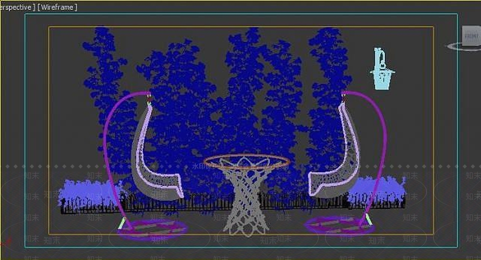现代凉亭院子3D模型下载【ID:1189546756】