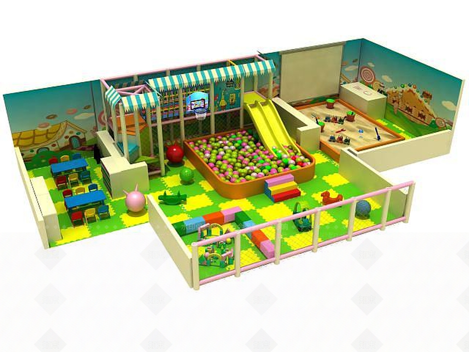 现代淘气堡3D模型下载【ID:1189548979】
