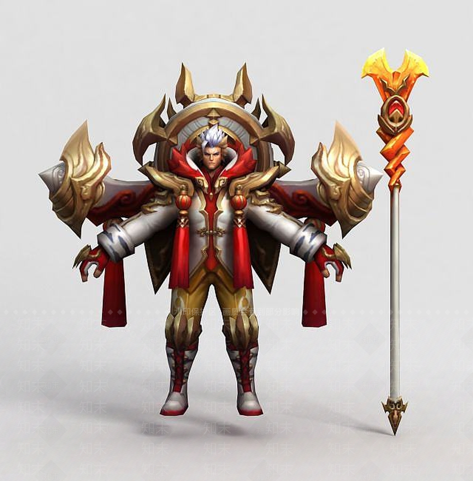 现代王者荣耀游戏人物男角色3D模型下载【ID:1189549786】