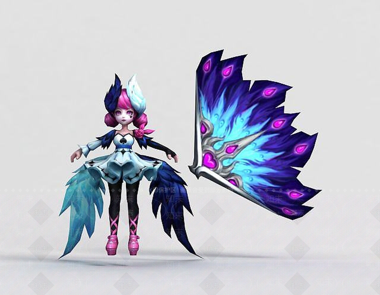 现代王者荣耀人物女角色3D模型下载【ID:1189550138】