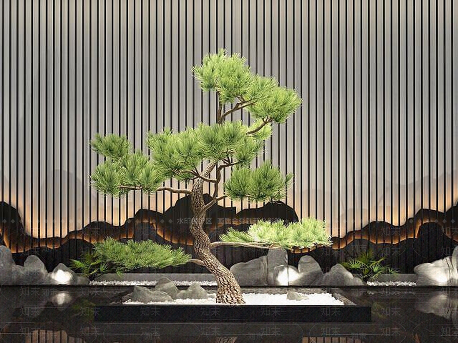 现代迎客松3D模型下载【ID:1189551627】