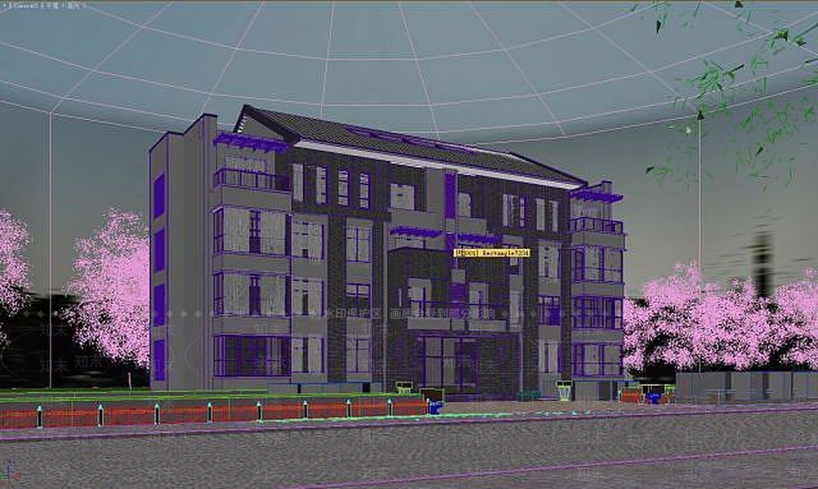 中式建筑养老院养老公寓3D模型下载【ID:1189555090】
