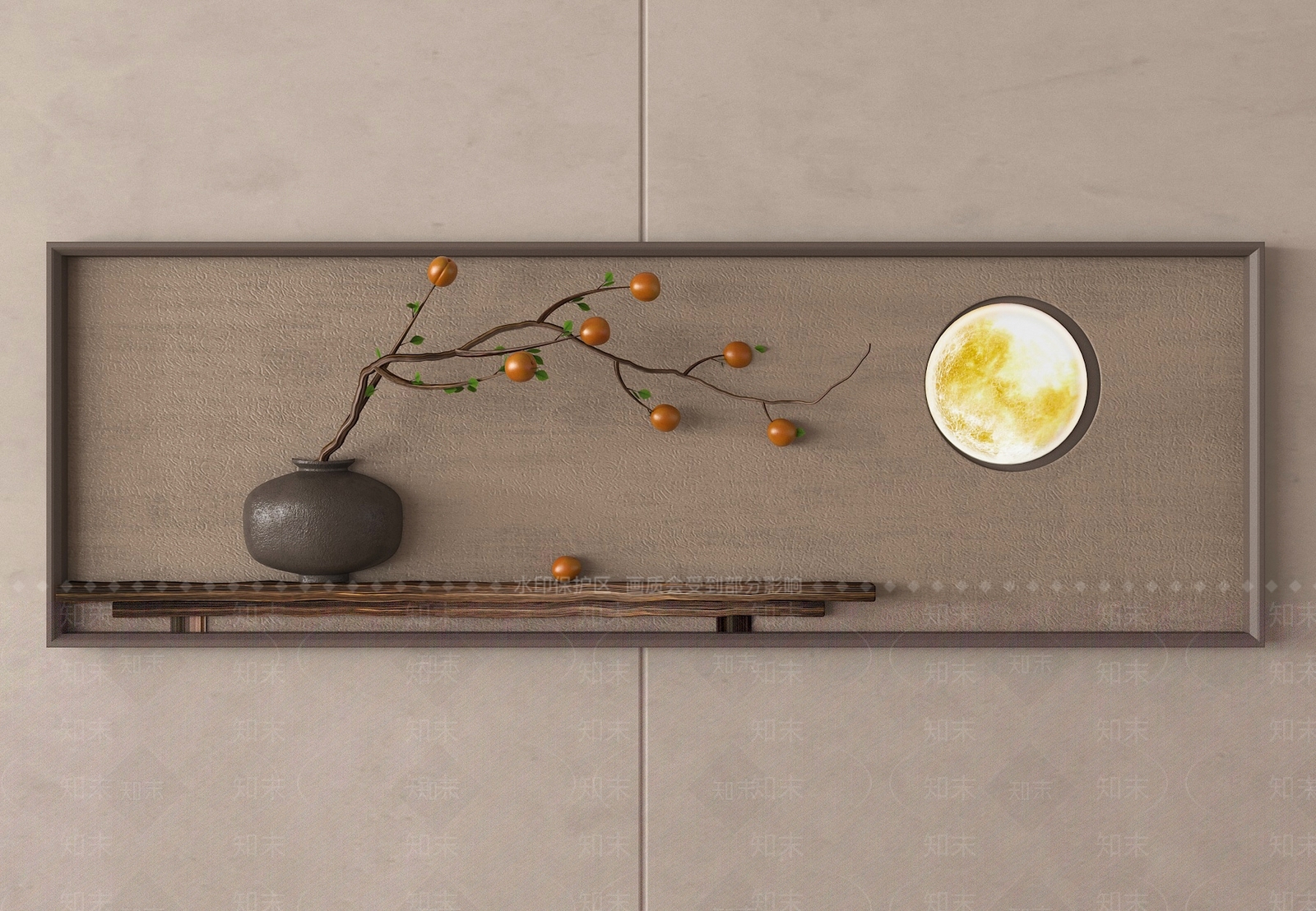 侘寂挂件3D模型下载【ID:1189555255】