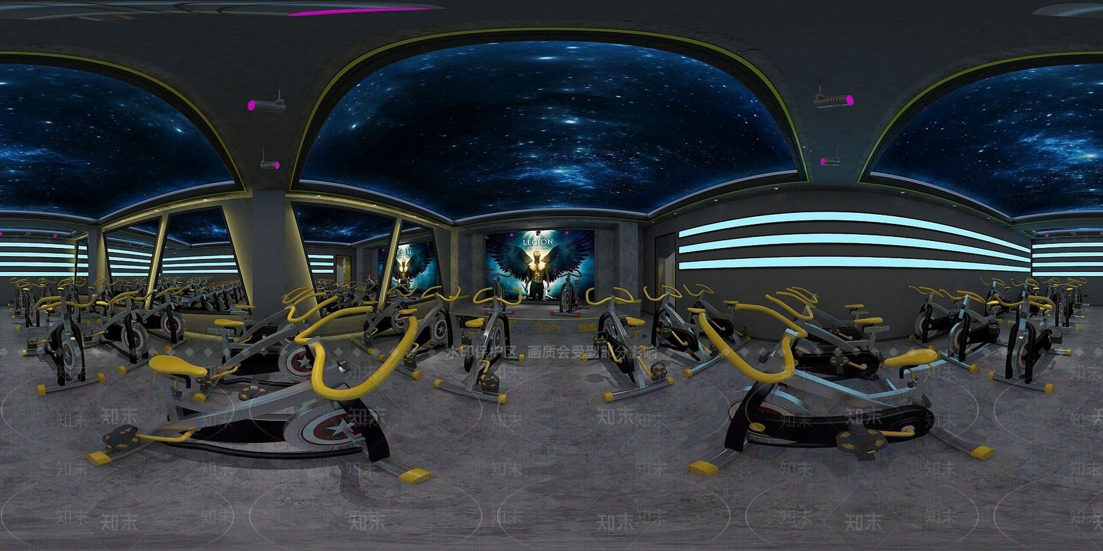 现代健身房3D模型下载【ID:1189558847】