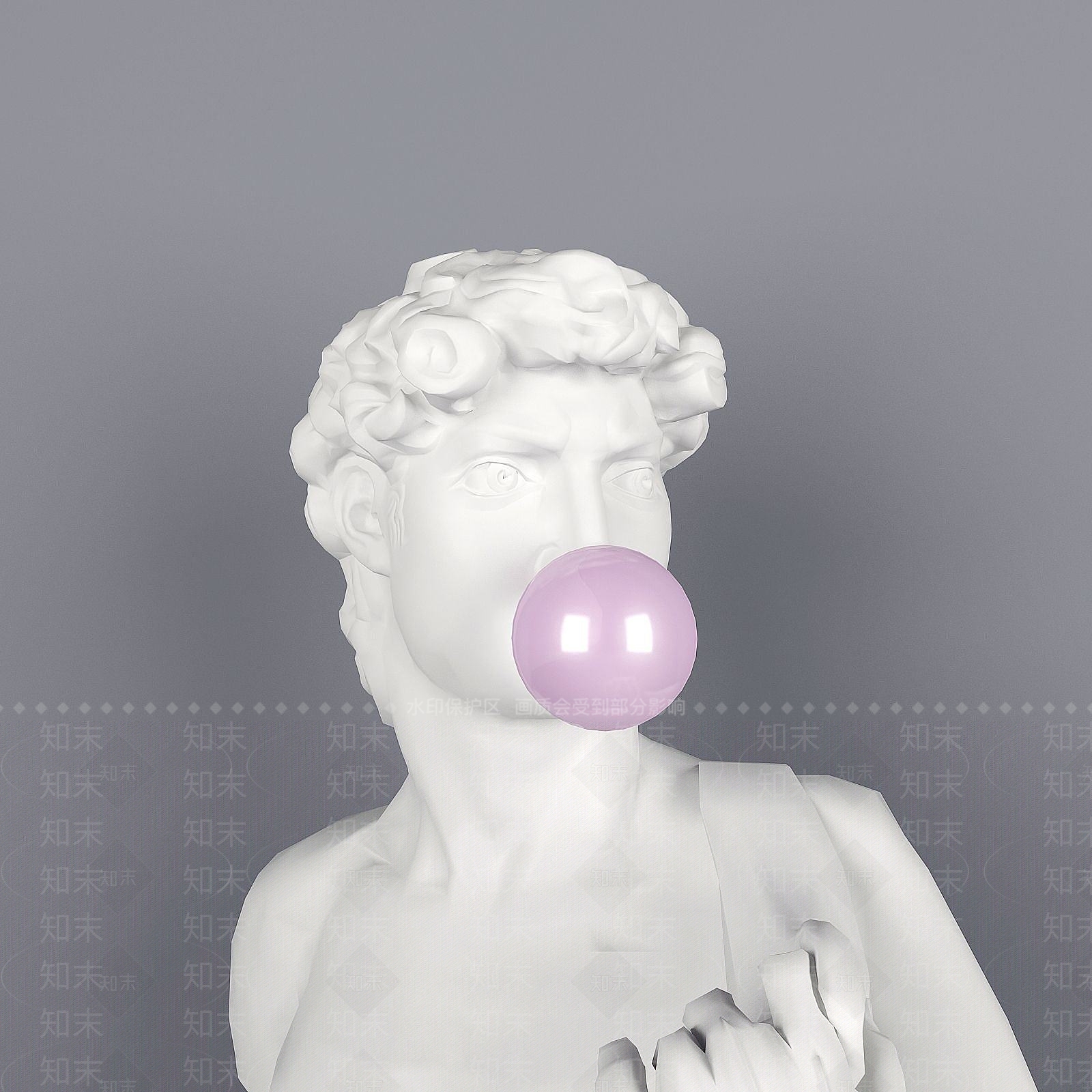 现代大卫雕塑摆件3D模型下载【ID:1189559530】