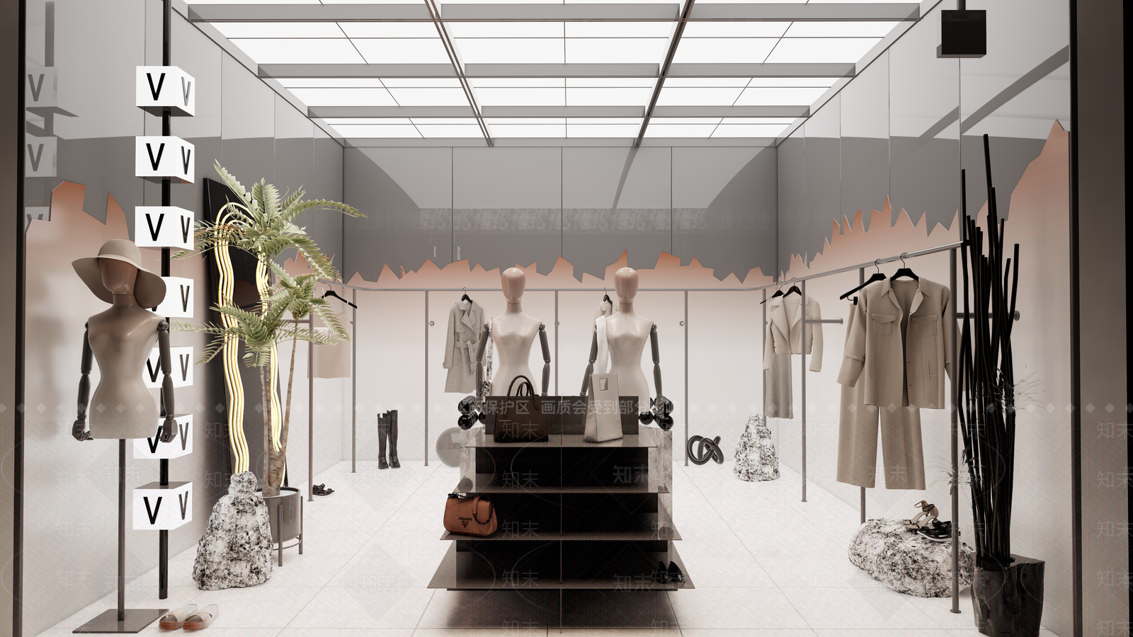 现代服装店SU模型下载【ID:1189560436】