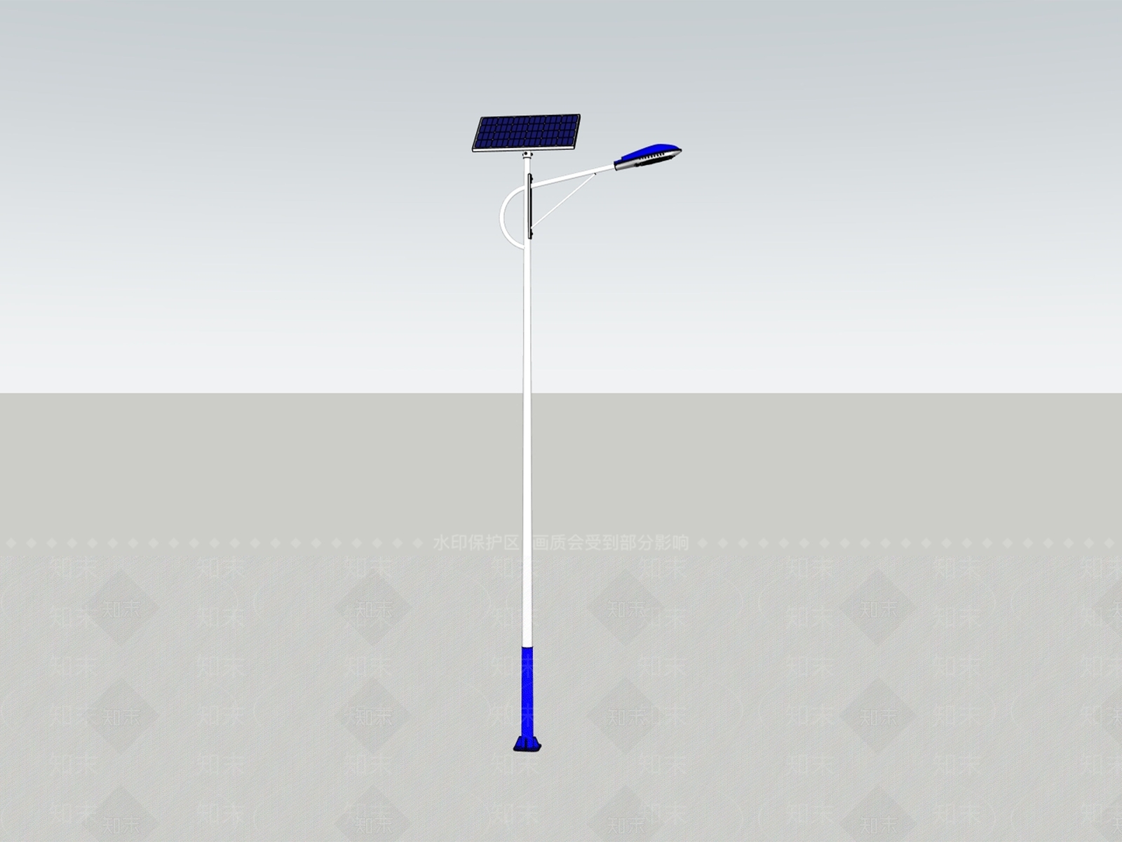 现代简约路灯SU模型下载【ID:1189560356】