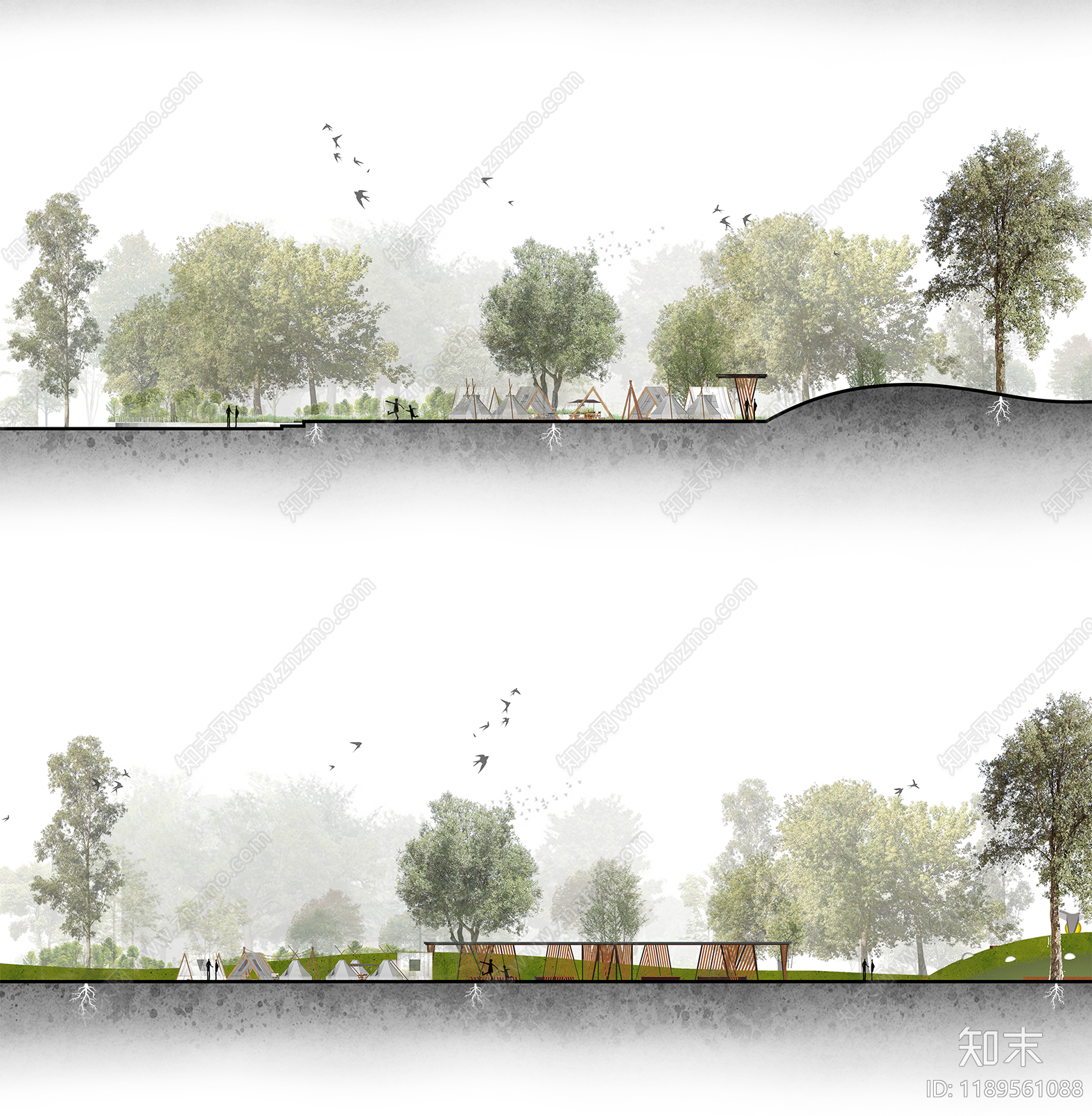 现代景观剖面图下载【ID:1189561088】undefined