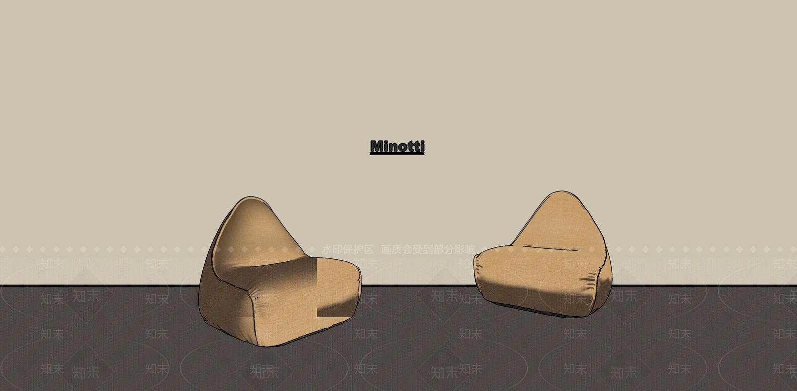 现代法式懒人沙发3D模型下载【ID:1189562365】