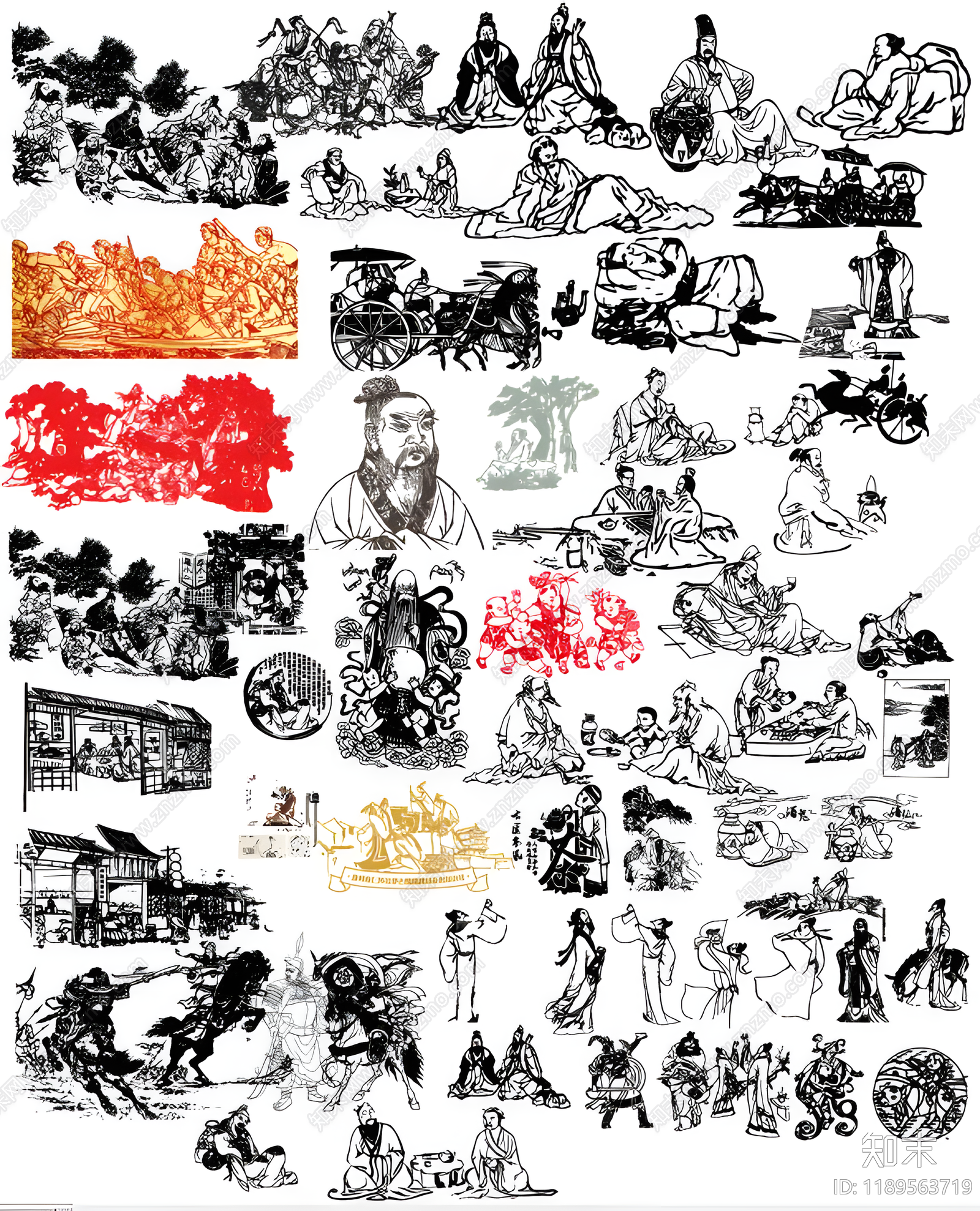 新中式人物施工图下载【ID:1189563719】