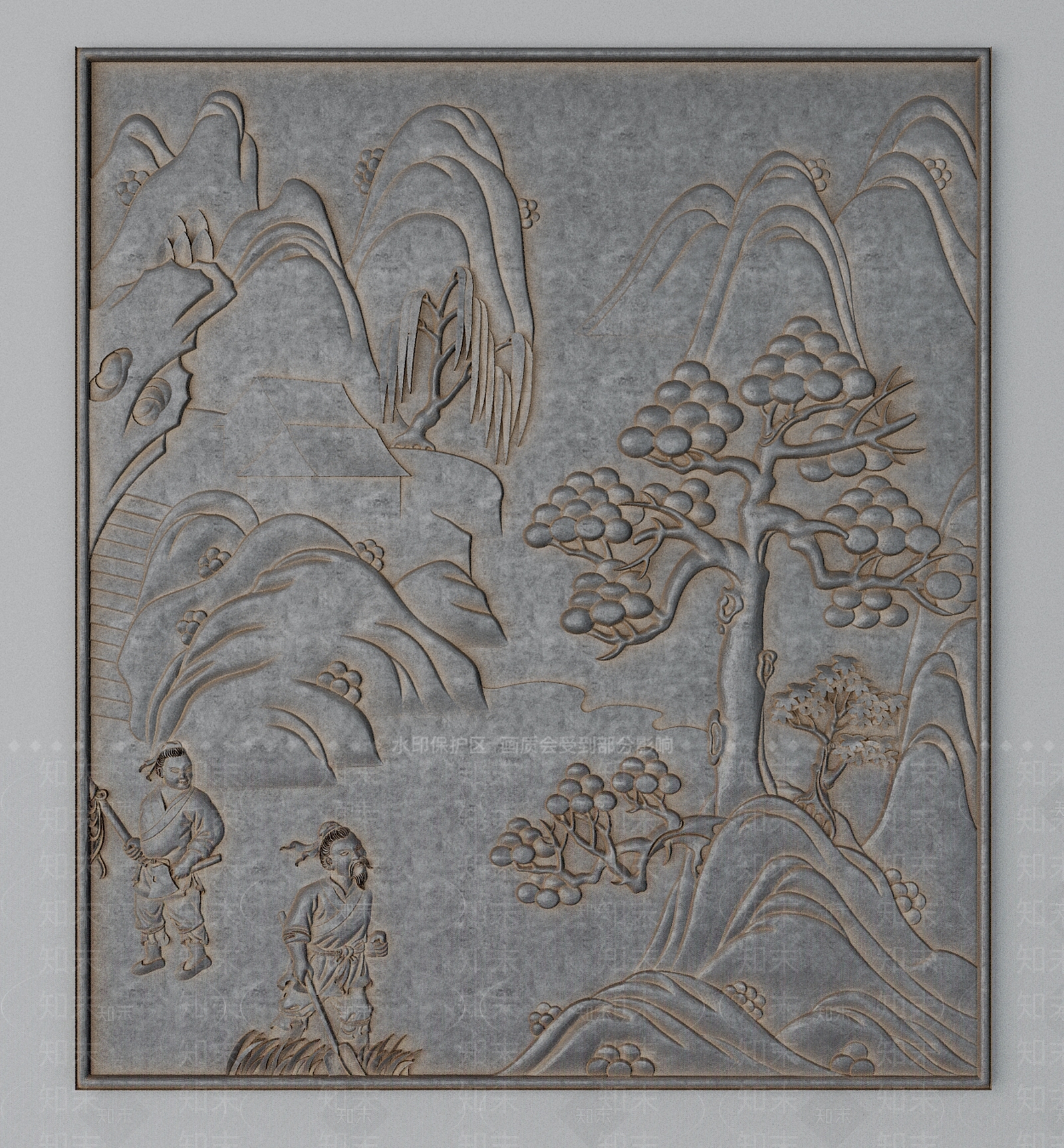 中式雕花3D模型下载【ID:1189565261】