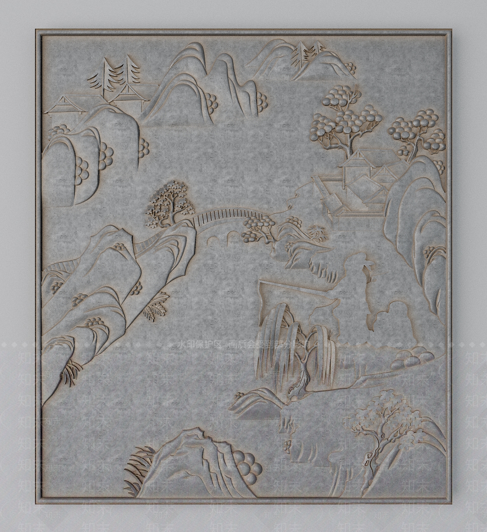 中式雕花3D模型下载【ID:1189565476】
