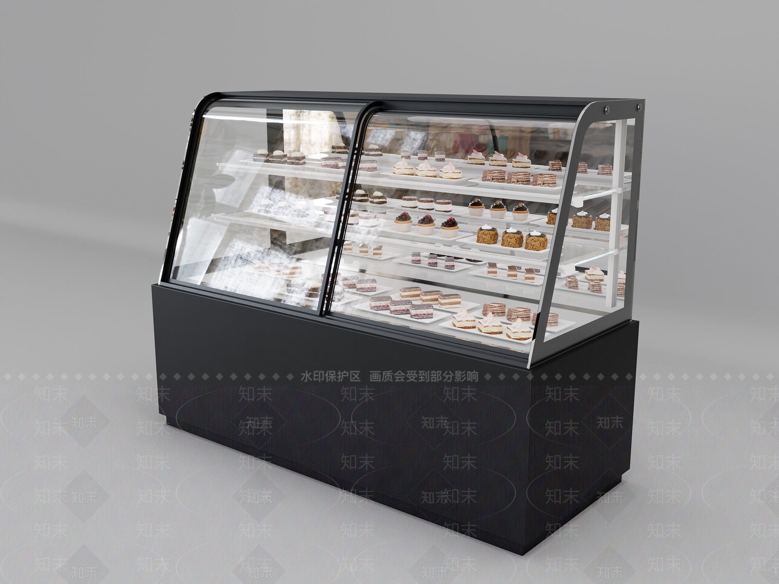现代甜品面包店3D模型下载【ID:1189568489】