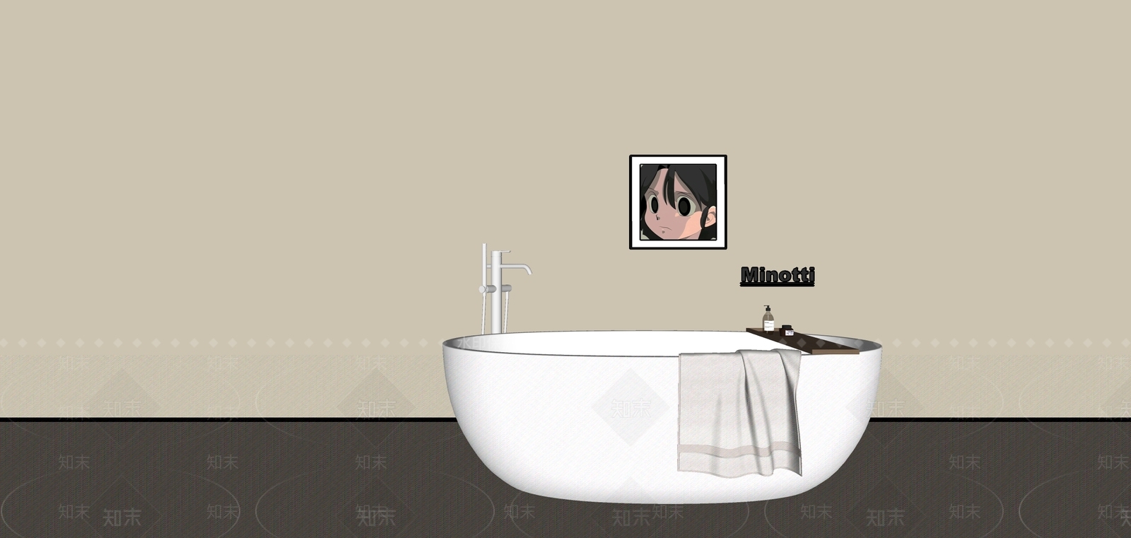 浴缸SU模型下载【ID:1189568872】