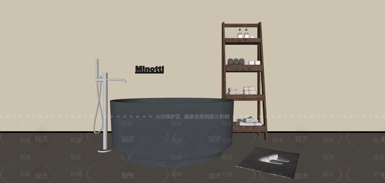 浴缸3D模型下载【ID:1189569328】