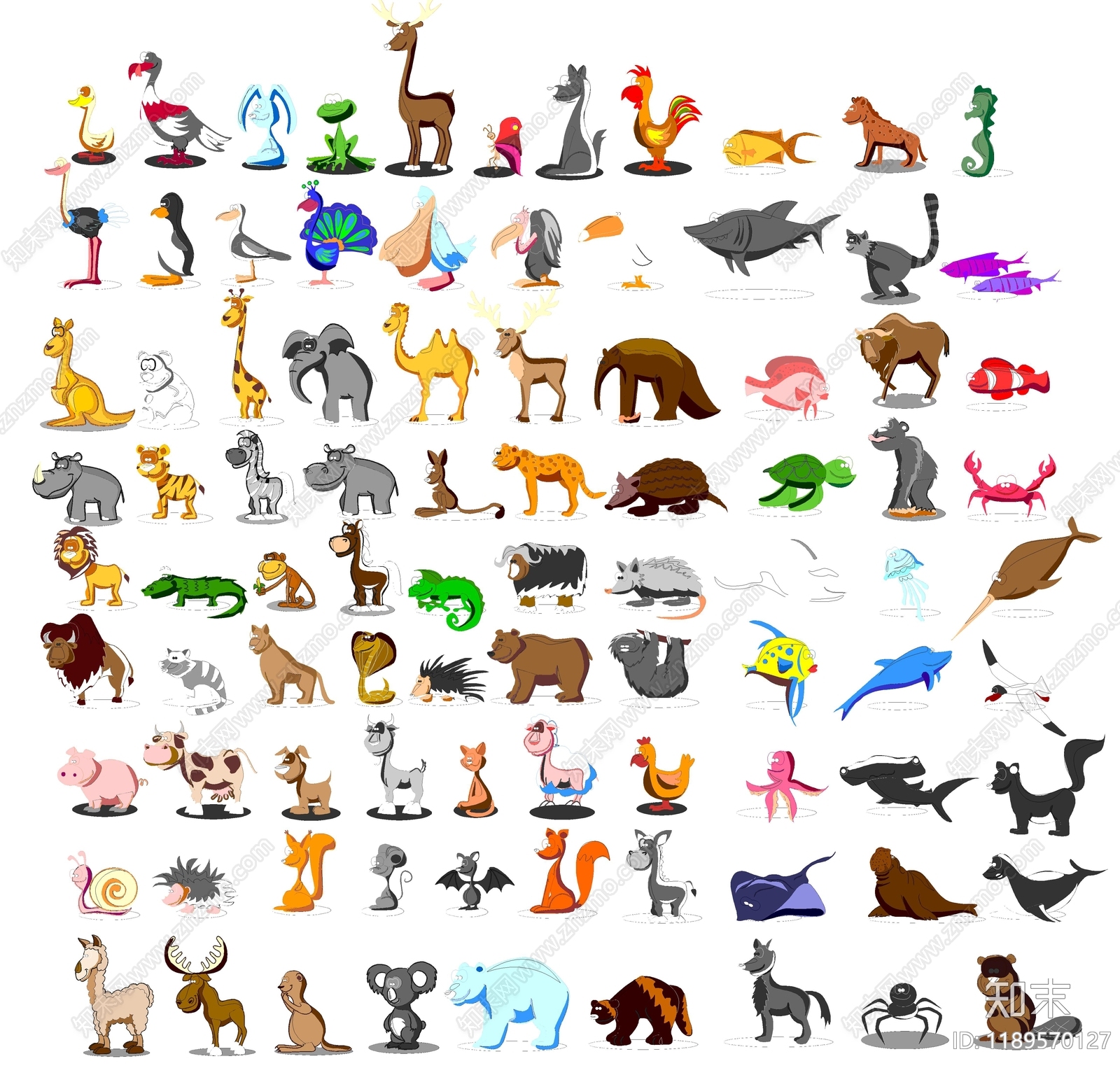 现代动物施工图下载【ID:1189570127】