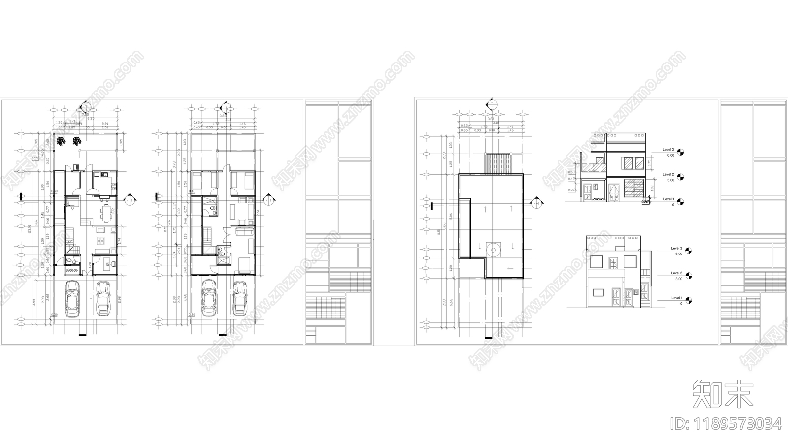 现代住宅楼建筑施工图下载【ID:1189573034】