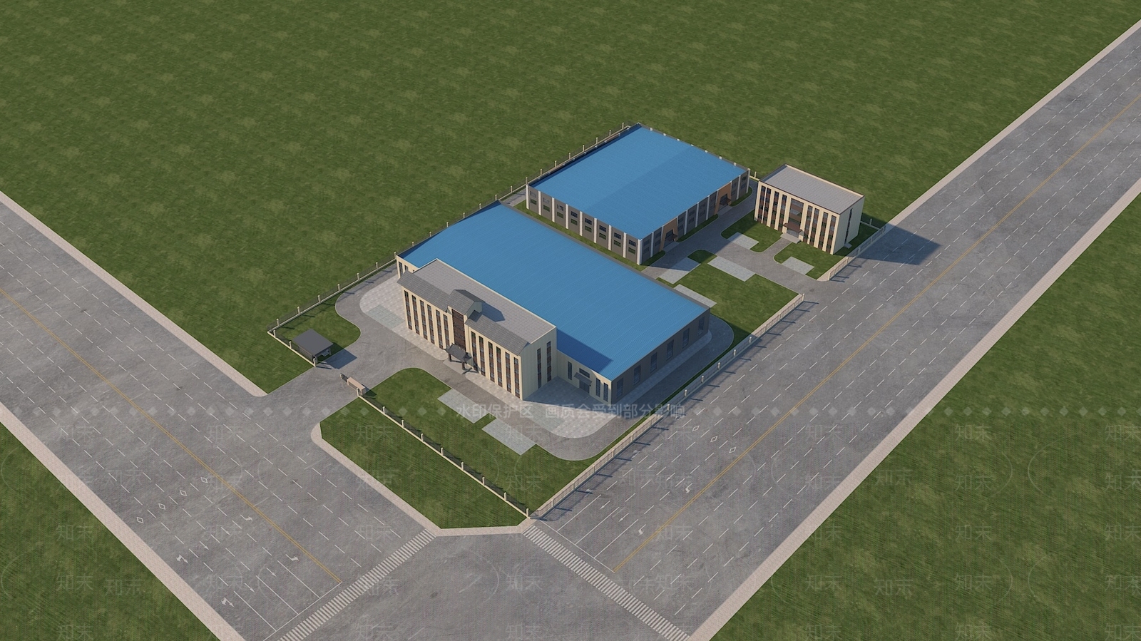 现代厂房3D模型下载【ID:1189576660】