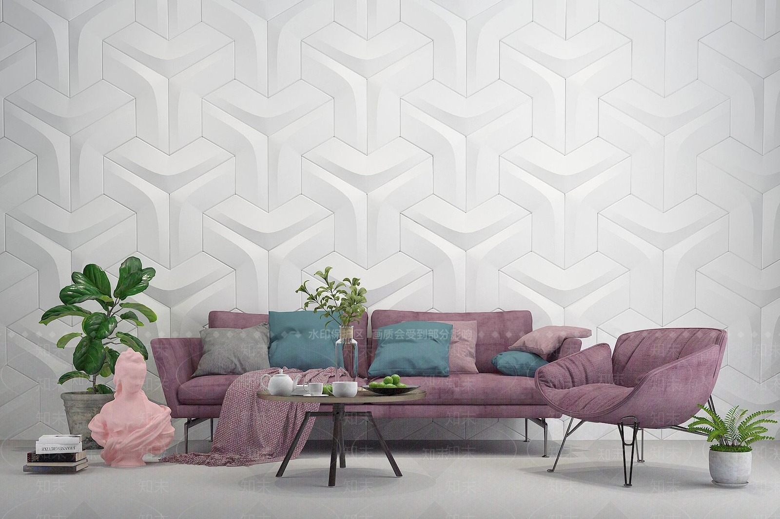 北欧沙发组合3D模型下载【ID:1189576870】