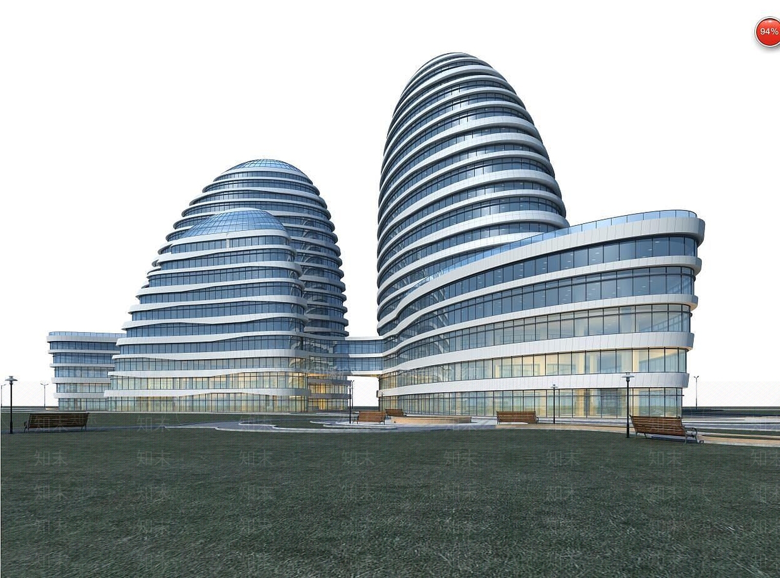 现代商业办公大楼3D模型下载【ID:1189576815】
