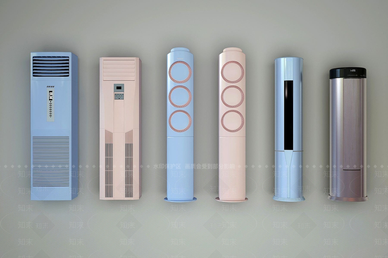 现代空调机组合3D模型下载【ID:1189577048】