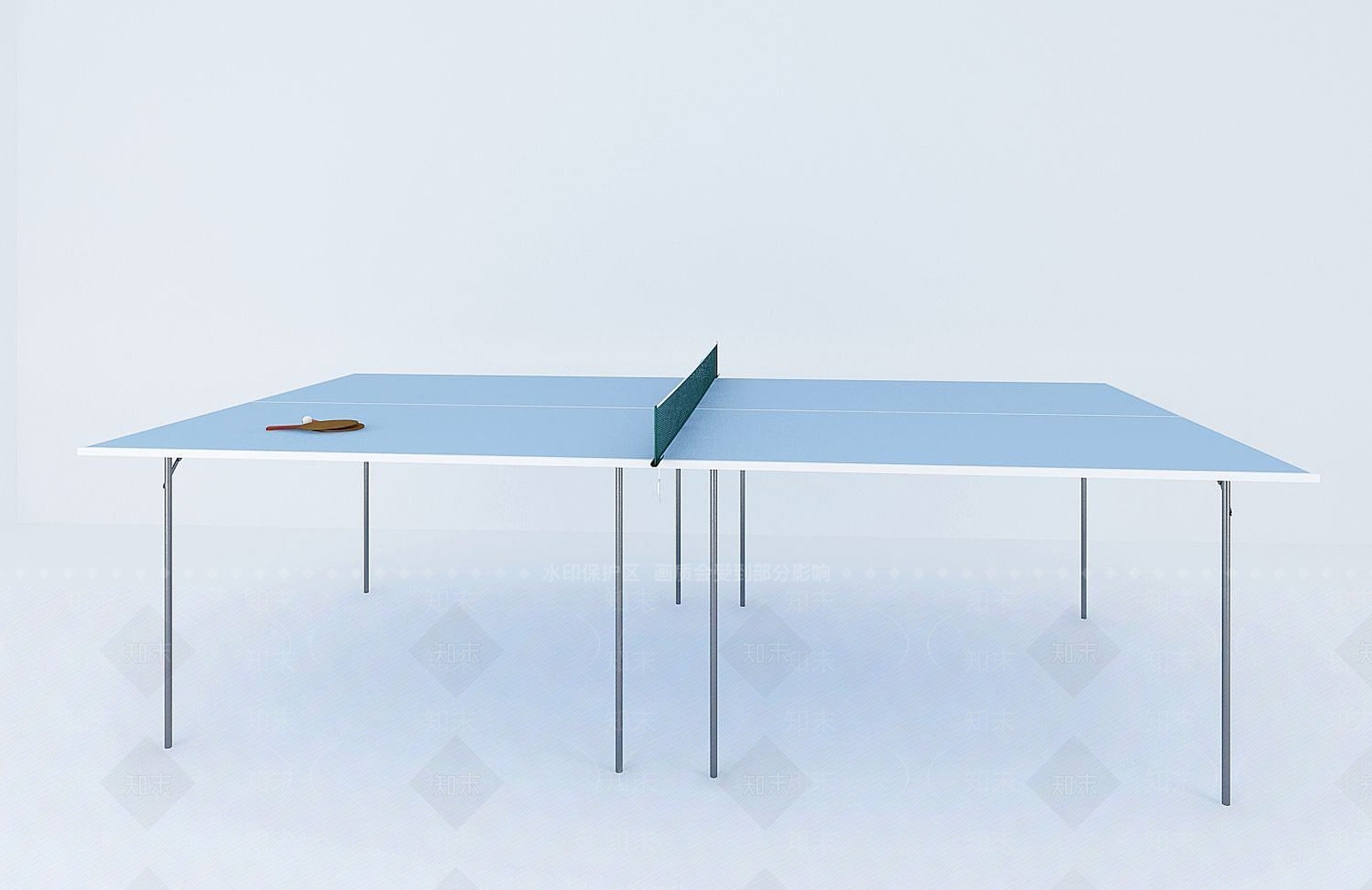 现代乒乓球台3D模型下载【ID:1189577190】