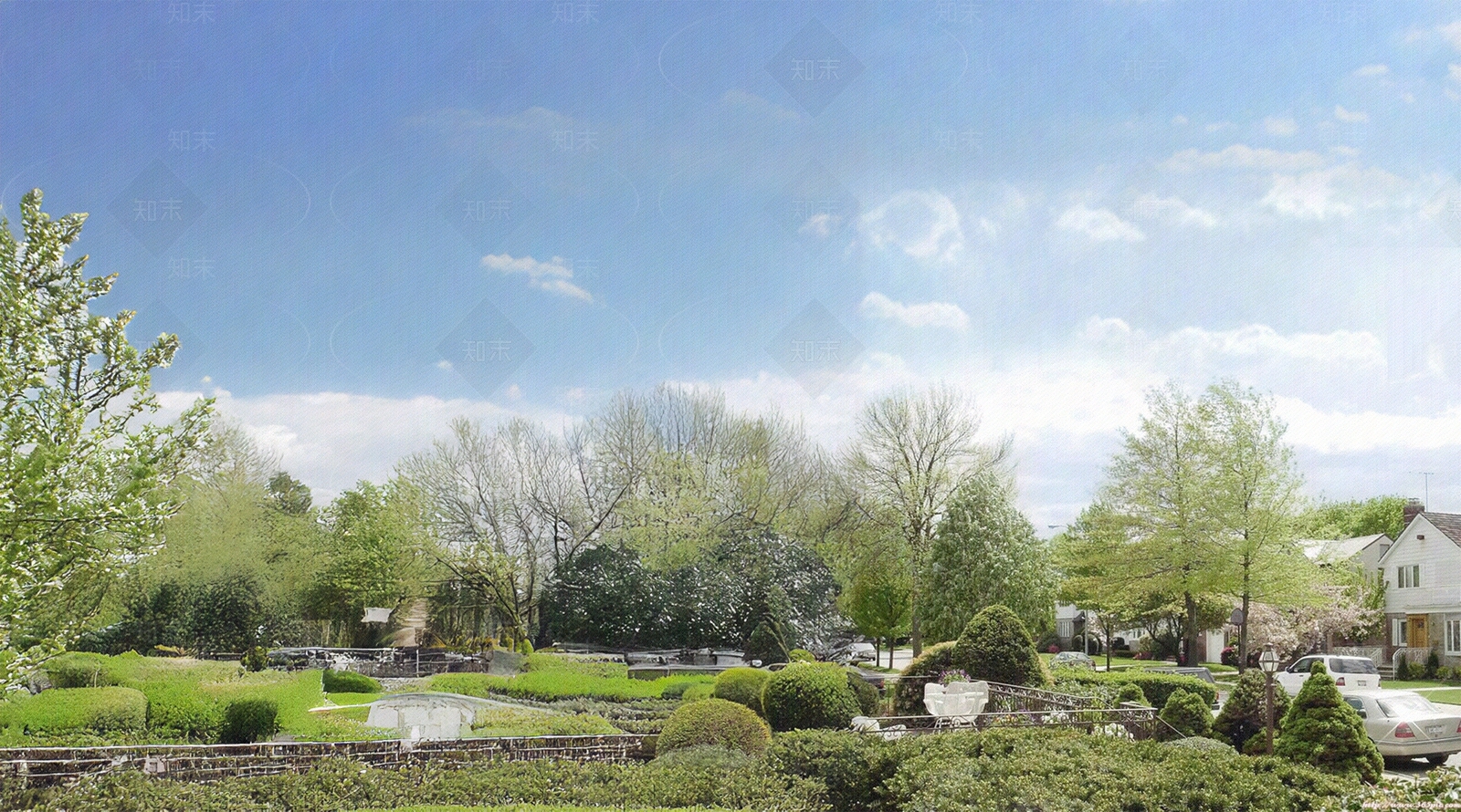 现代小区外景贴图下载【ID:1189577955】