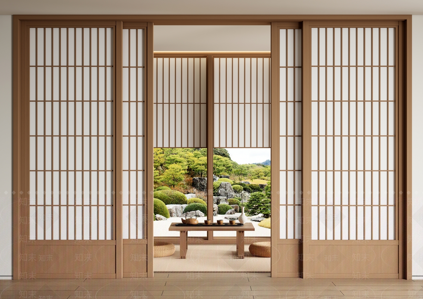 日式推拉门3D模型下载【ID:1189591780】