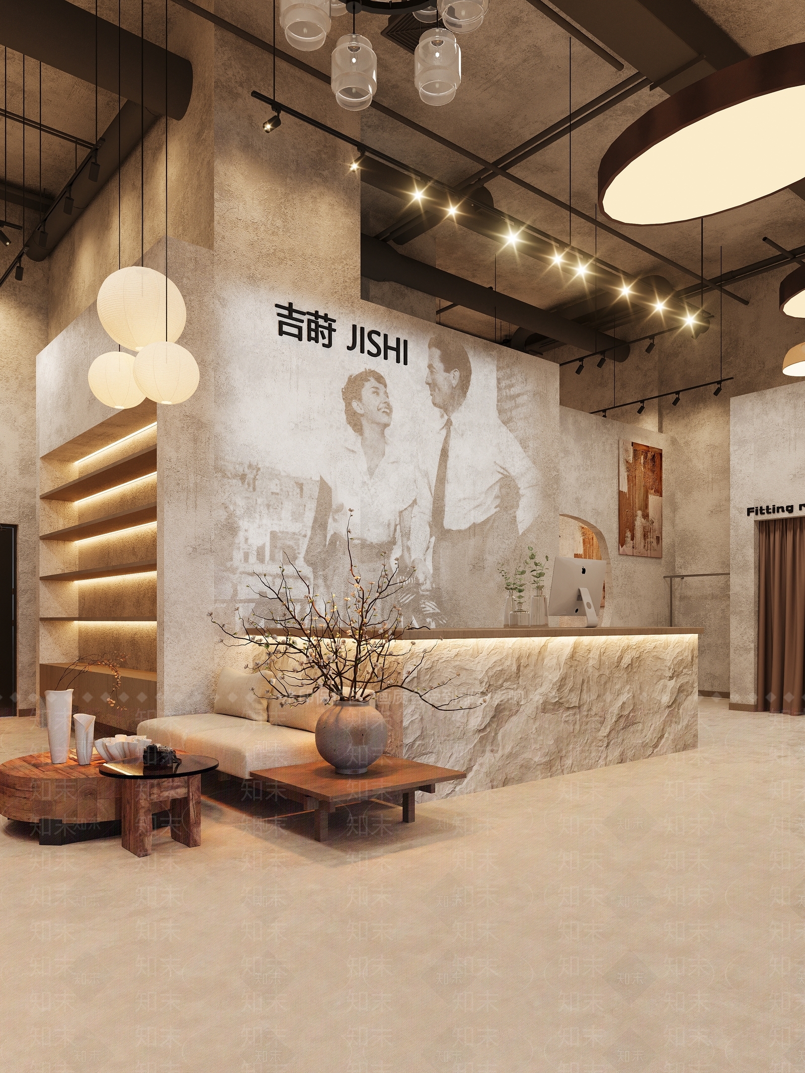 工业侘寂服装店3D模型下载【ID:1189596558】