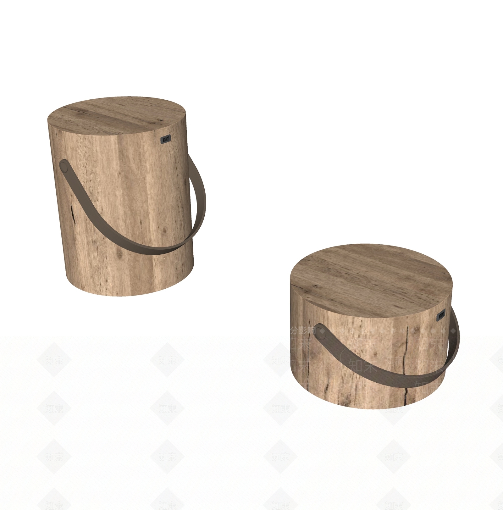 侘寂原木沙发凳SU模型下载【ID:1189597525】