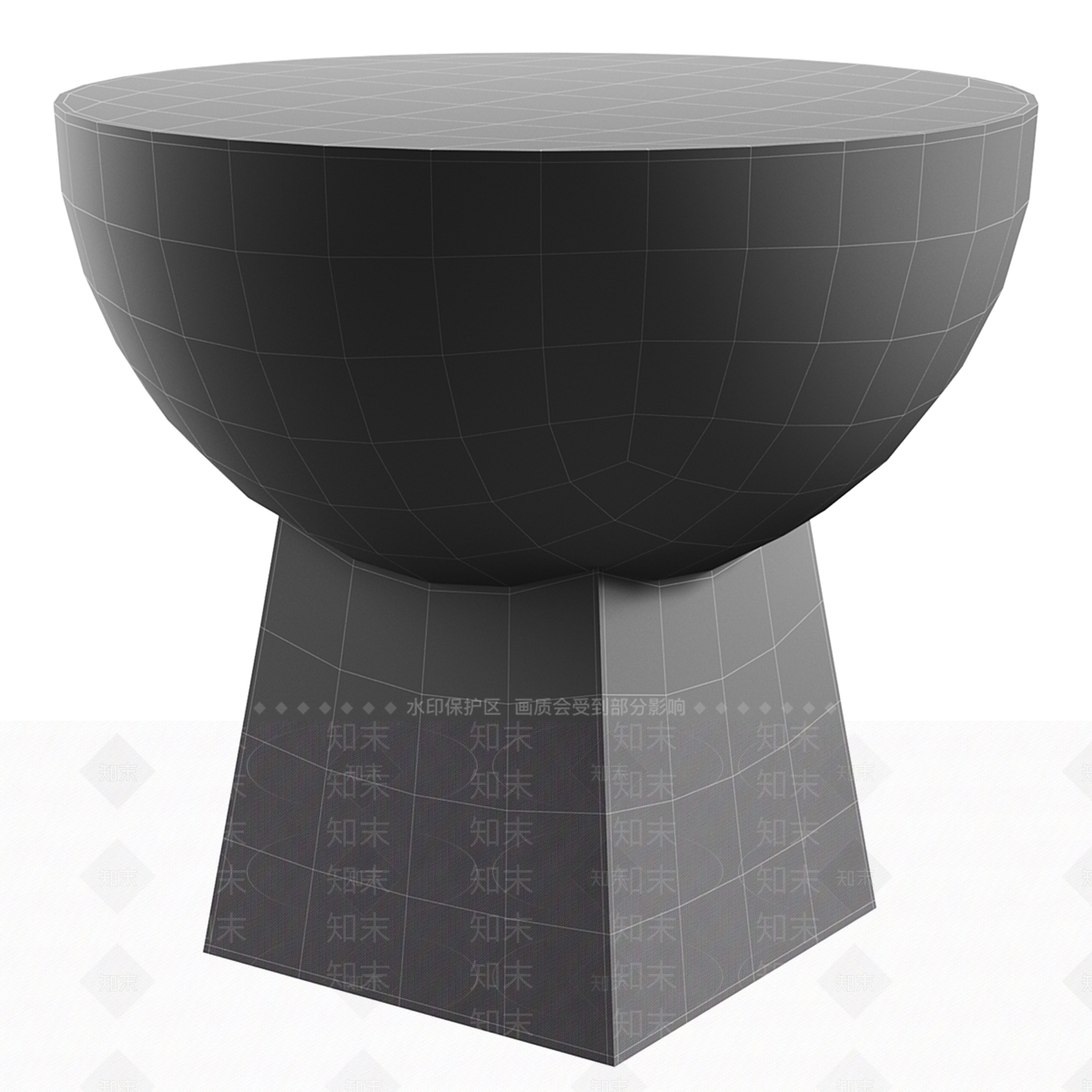 中古侘寂沙发凳3D模型下载【ID:1189598011】