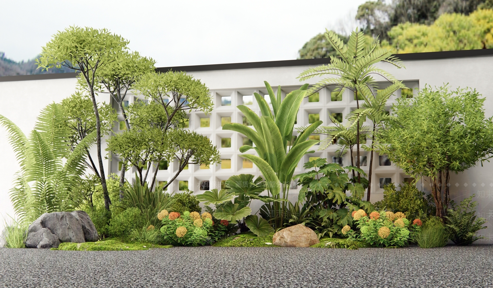 花草组合3D模型下载【ID:1189599966】