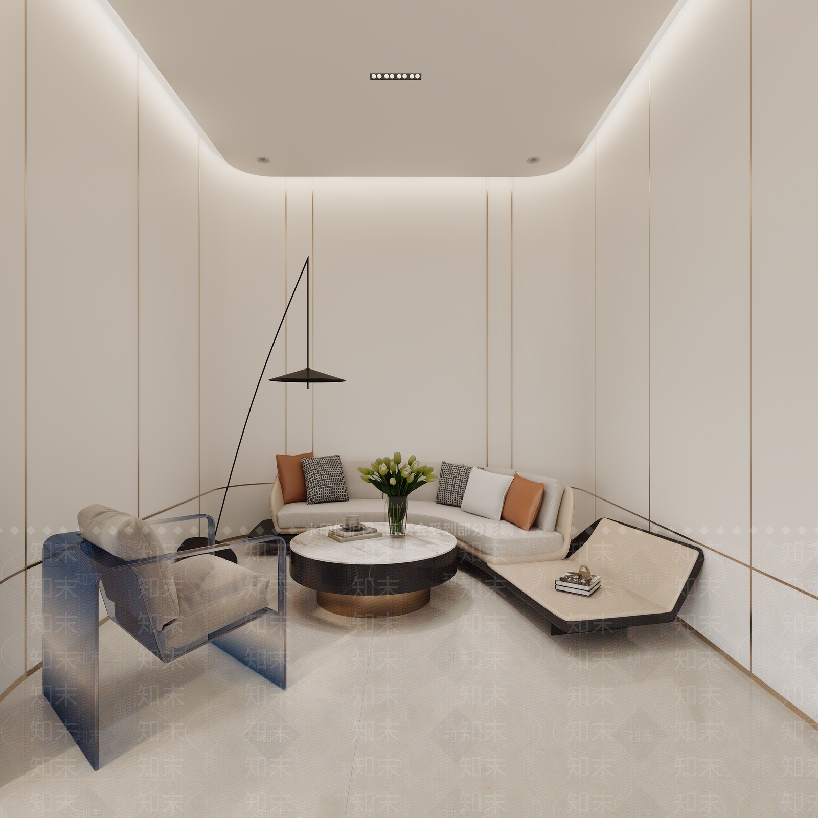 现代接待室3D模型下载【ID:1189601901】
