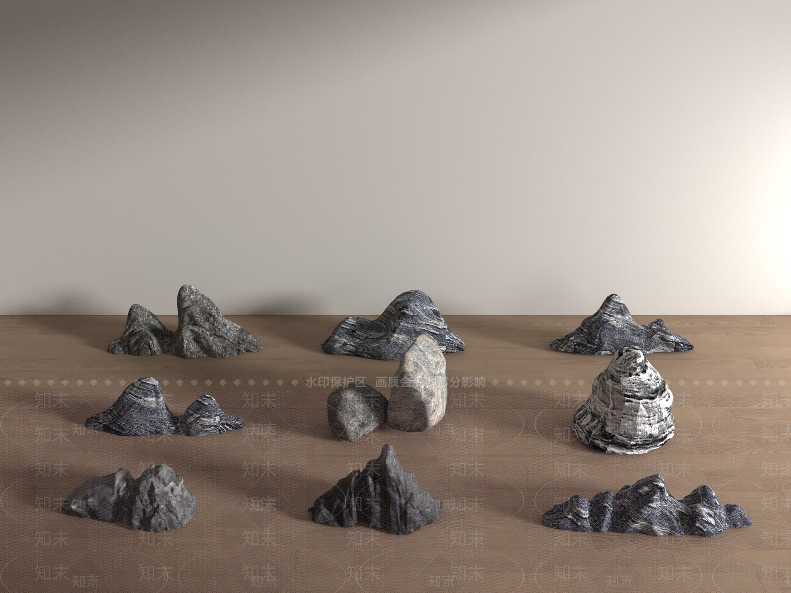 现代石头3D模型下载【ID:1189602275】
