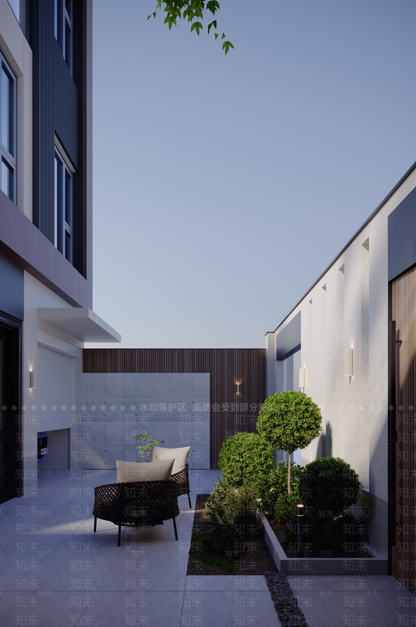 现代住宅景观3D模型下载【ID:1189605040】